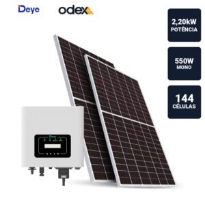 Gerador solar 2,2 kwp Inverso Deye 3kwp 4 paineis 550w